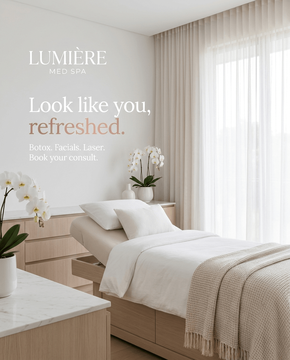 Lumière Med Spa ad — Look like you, refreshed.